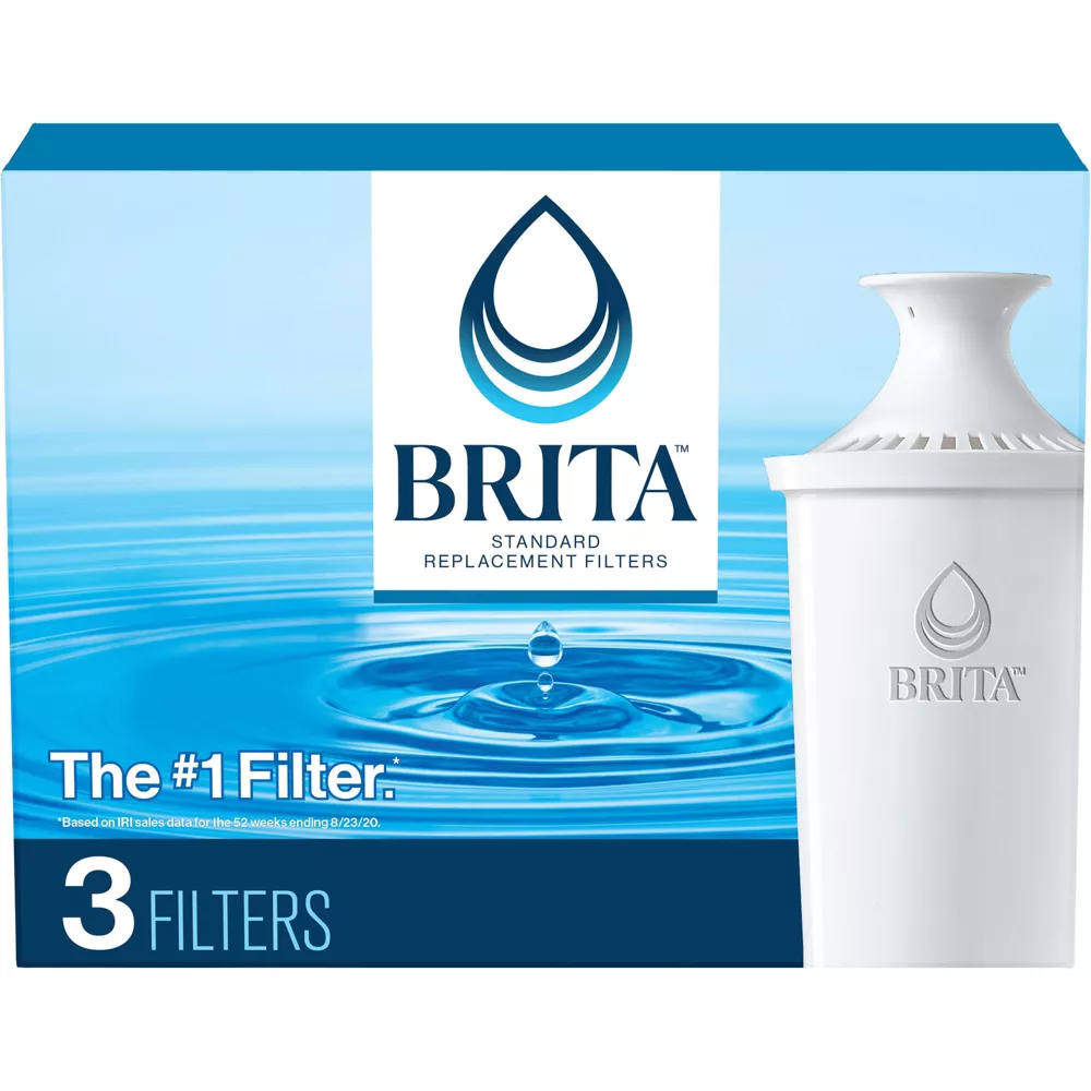 Water Filter Refills - Brita Pitcher Replacement Filter For Great Tasting Water, 3 Ea
